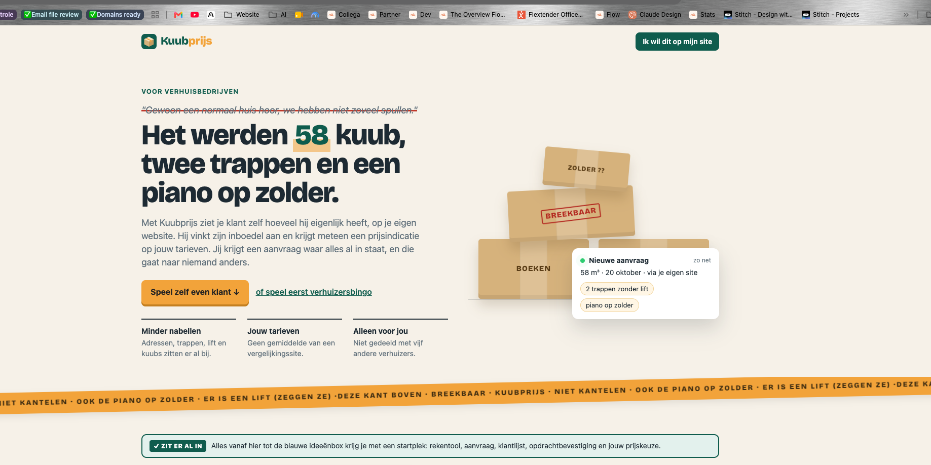 Screenshot van Kuubprijs